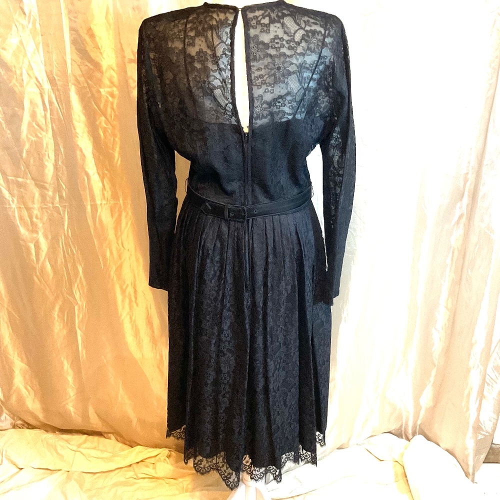Vintage 1950s L’aiglon Black Lace Dress. - image 6